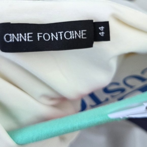 Anne Fontaine Poeme Blouse White Silk With Front Bodice Pleats Size 44 Size 12 - Picture 14 of 15